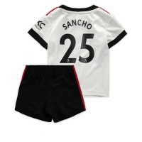 Manchester United Jadon Sancho #25 Fotballklær Bortedraktsett Barn 2022-23 Kortermet (+ korte bukser)